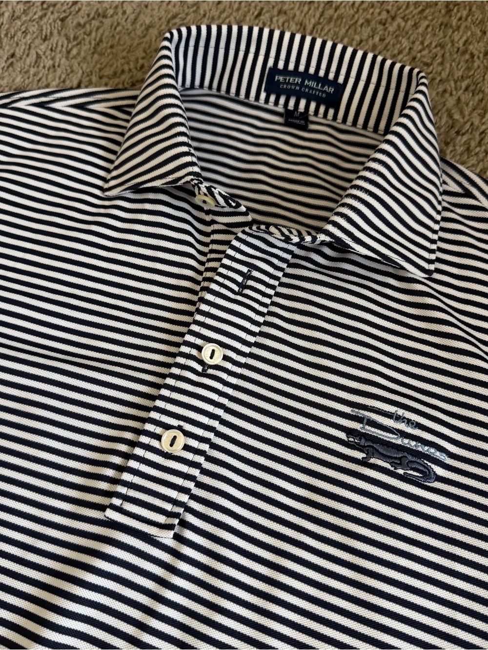 Peter Millar Crown Crafted The Dunes Golf Club Striped Polo